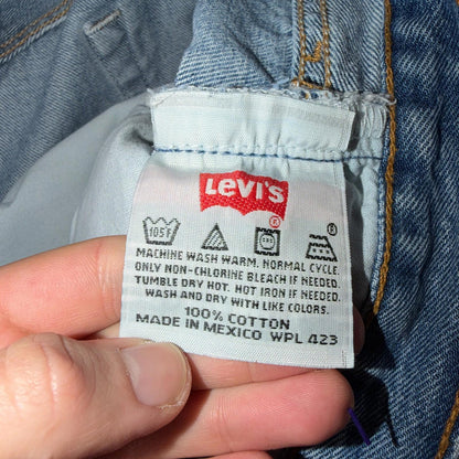 Levis 501 Vintage Y2K 90s XX Straight Leg Jeans Blue Light Wash 42x34 Act 40x34