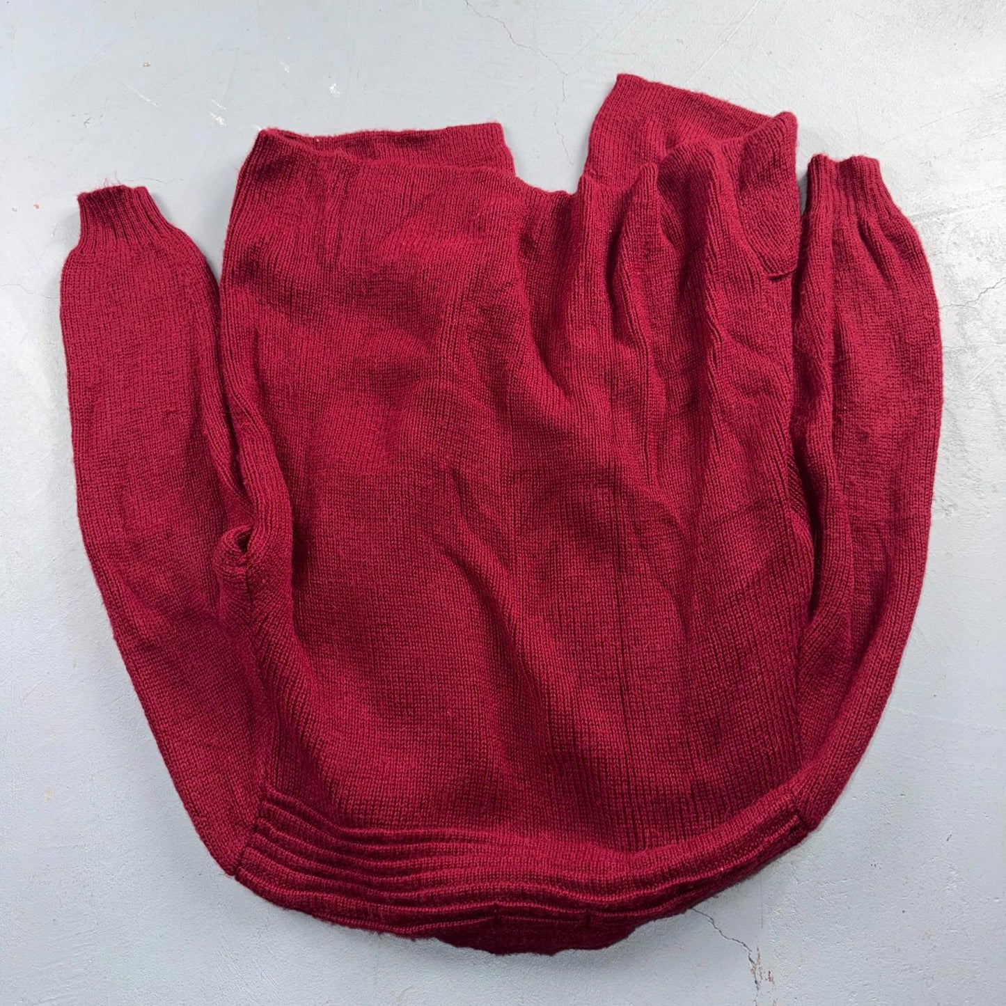 Peruvian Connection Royal Alpaca Women’s Sz. M Open Long Vest Sweater Red