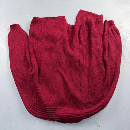 Peruvian Connection Royal Alpaca Women’s Sz. M Open Long Vest Sweater Red