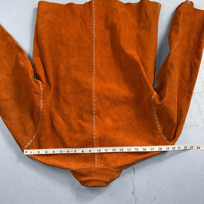 VTG 60s 50s Brown Suede Leather Button Jacket Western Snap Rockabilly Staple