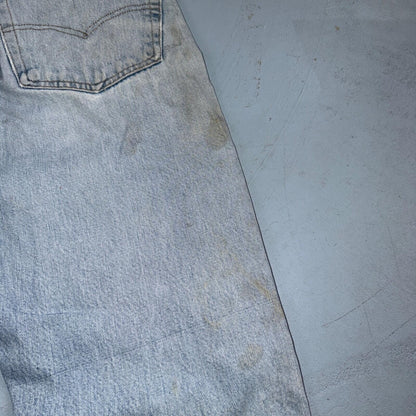 Levis 501 Vintage 80s Redline Selvedge USA XX Jeans Light Wash 36x30 Act 33x28