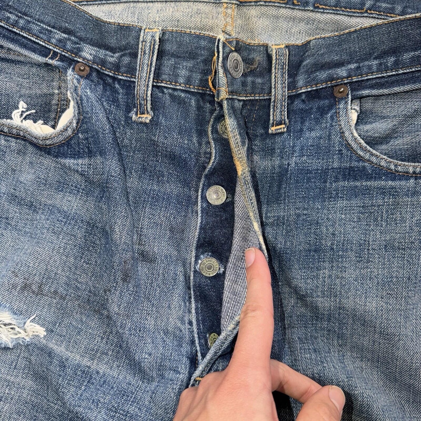 Levis 501 Big E Vintage 60s Redline Selvedge USA XX 1960s Jeans 66 Act 35x33
