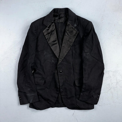 VTG 1920s Mens 1 PC Suit Tuxedo Coat Jacket Pants Black 20s 30s Antique