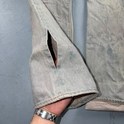 Levis 501 Vintage 80s Redline Selvedge USA XX Jeans Bleach Wash 32x40 Act 30x35