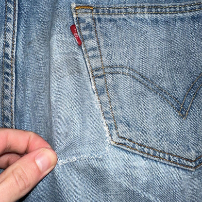 Levis 501 Vintage Y2K XX Straight Leg Jeans Blue Light Wash 36x36 Act 35x34