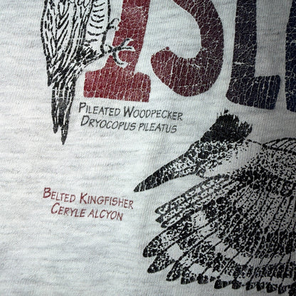 Vintage Stuart Island Washington T Shirt Bird Wildlife Nature Graphic Tee 90s