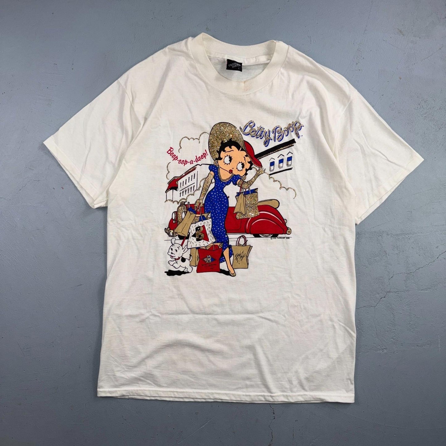 Betty Boop Vintage 1995 Glittered Shopping Fashion Glam T Shirt 90s Graphic