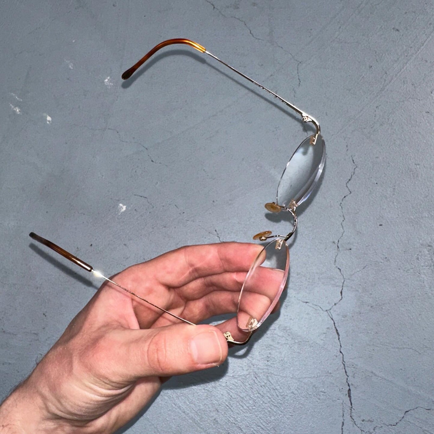 Safilo Design SD 3100 RX500 Eyeglasses Frames Rimless Titanium Gold 00-17-135