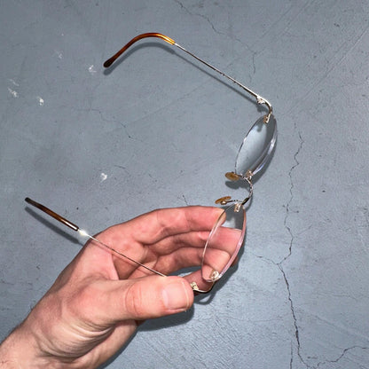 Safilo Design SD 3100 RX500 Eyeglasses Frames Rimless Titanium Gold 00-17-135