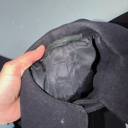 Vintage 40s WWII US Naval Clothing Factory 10 Button Navy Wool PeaCoat Military