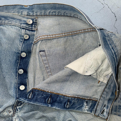 Levis 501 Vintage 80s Redline Selvedge USA XX Jeans Light Wash 40x30 Act 38x26