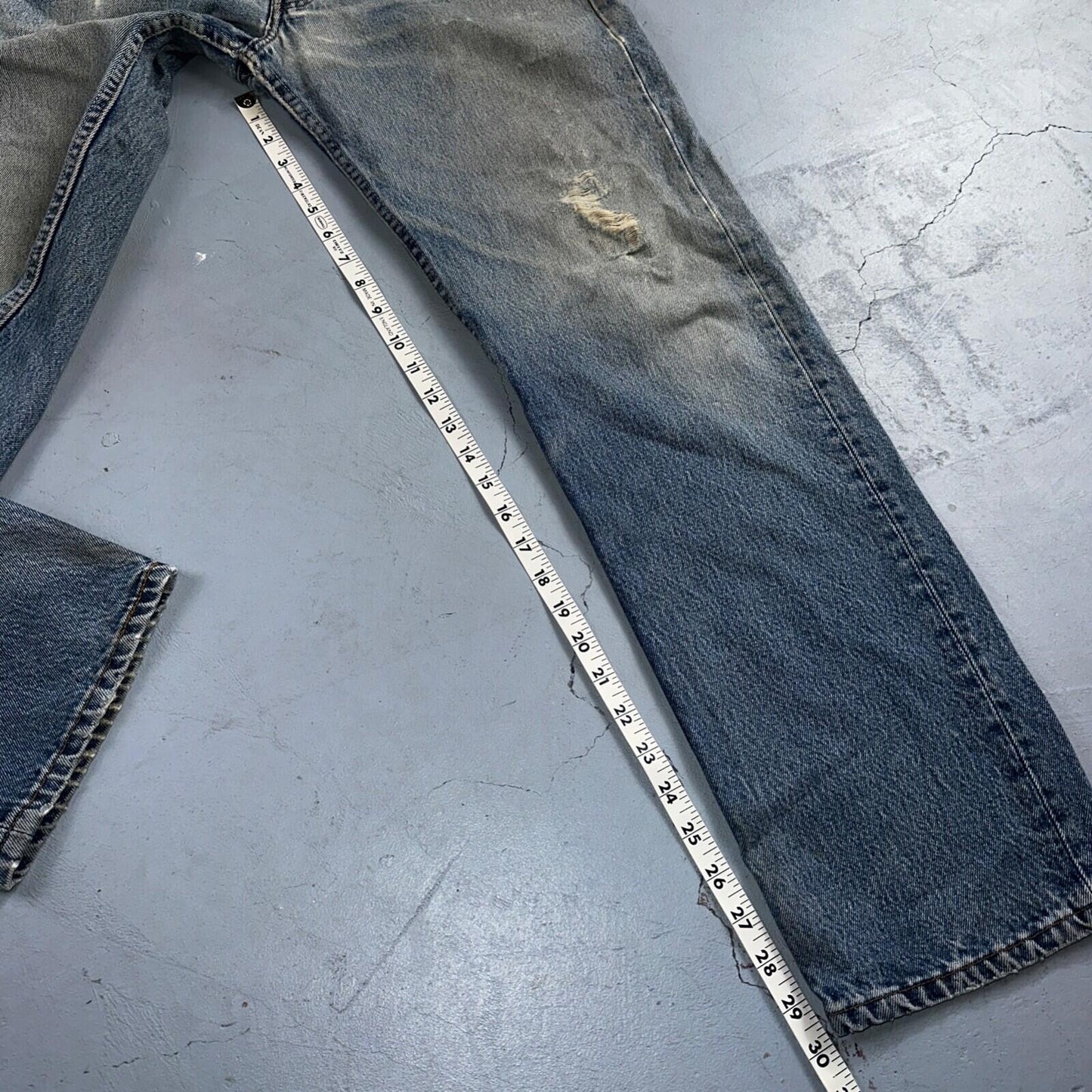 Levis 501 Vintage 90s USA XX Straight Leg Jeans Blue Med Wash 33x32 Act 32x30