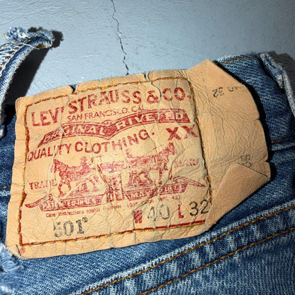 Levis 501 Vintage Y2K XX Straight Leg Jeans Blue Light Wash 40x32 Act 40x30