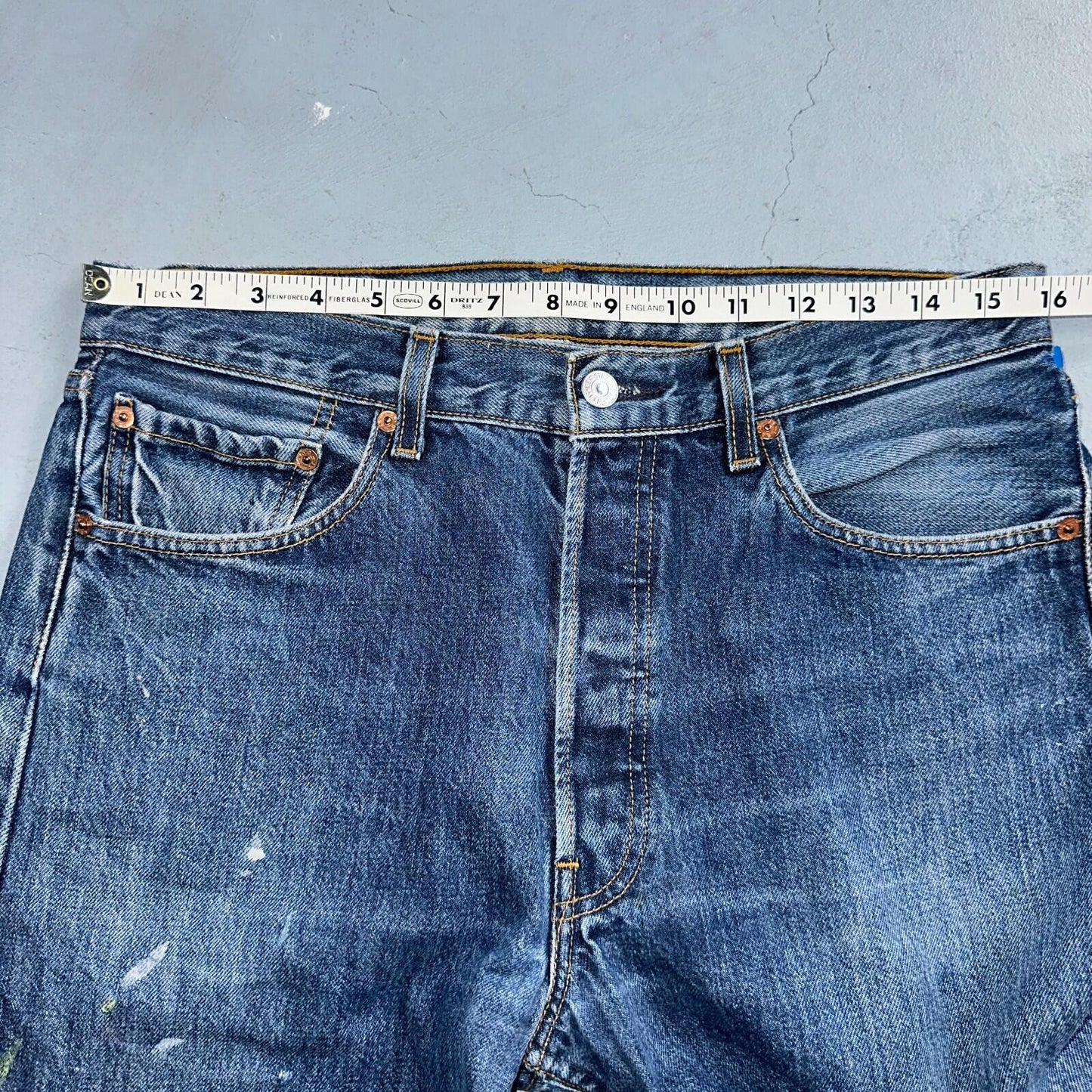 Levis 501 Vintage 90s XX Straight Leg Jeans Y2K Med Wash 33x36 Act 32x34