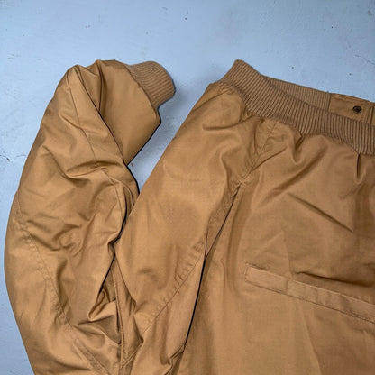 Vintage Fingerhut Fashions Puffer 1970s Brown Cream Mens Ski Coat Size XL 70s