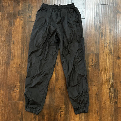 Nike VTG 90s Grey Tag Windpants Track Pants Ankle Zip Unlined Black M 1990s