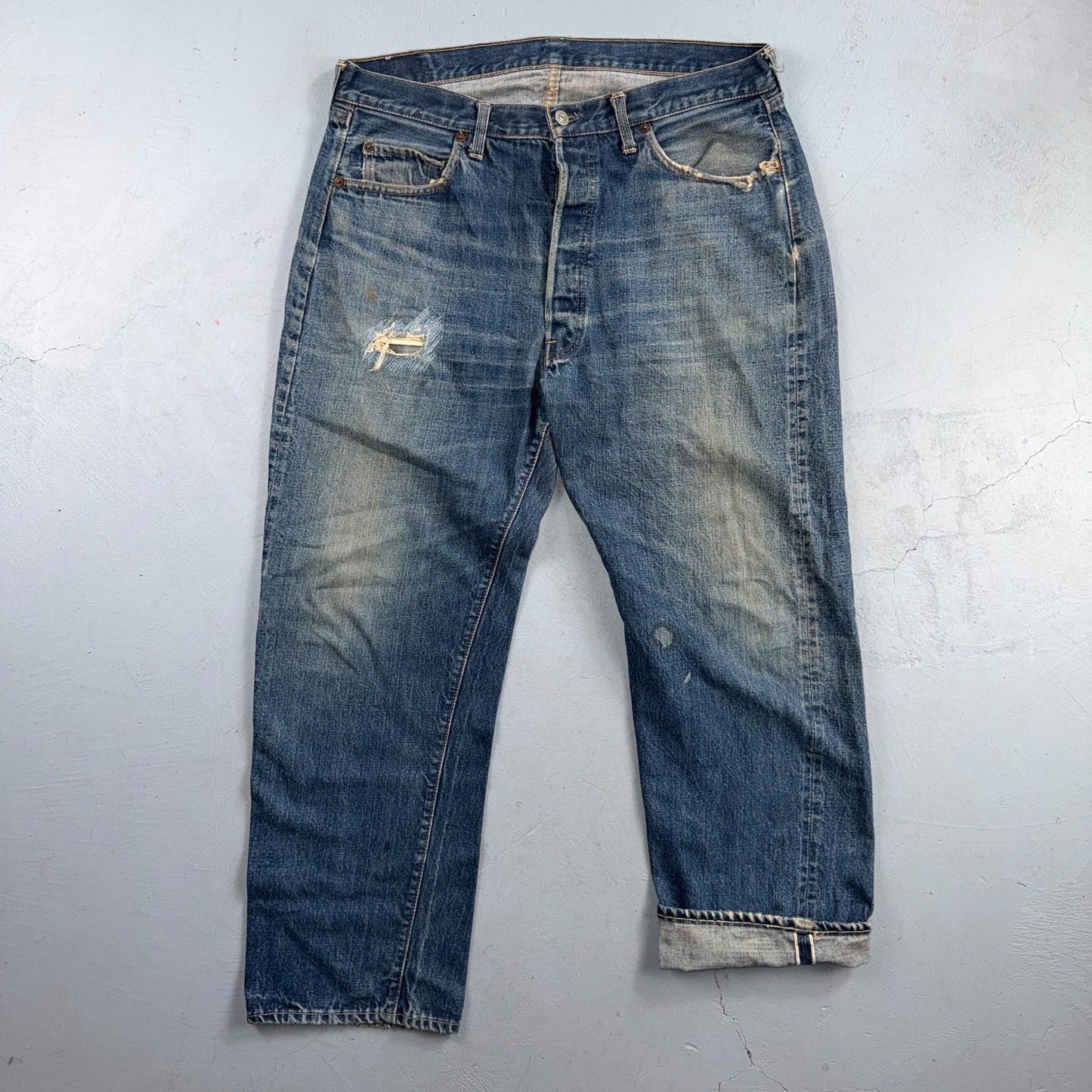 Levis 501 Big E Vintage 60s Redline Selvedge USA XX 1960s Jeans 66 Act 34x27