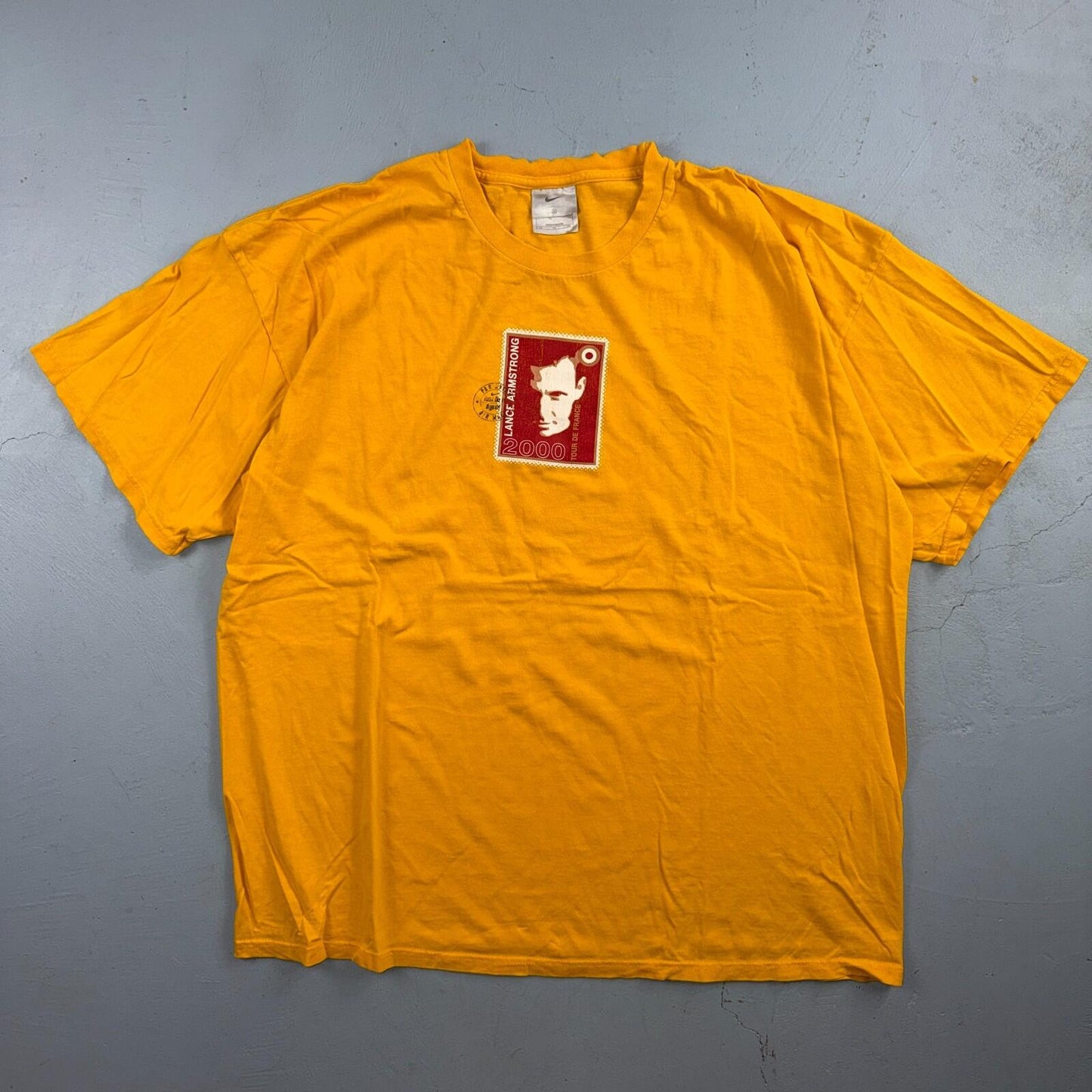 Nike Rare Vintage Lance Armstrong Tour De France 2000 Stamp T Shirt 2000s 2XL