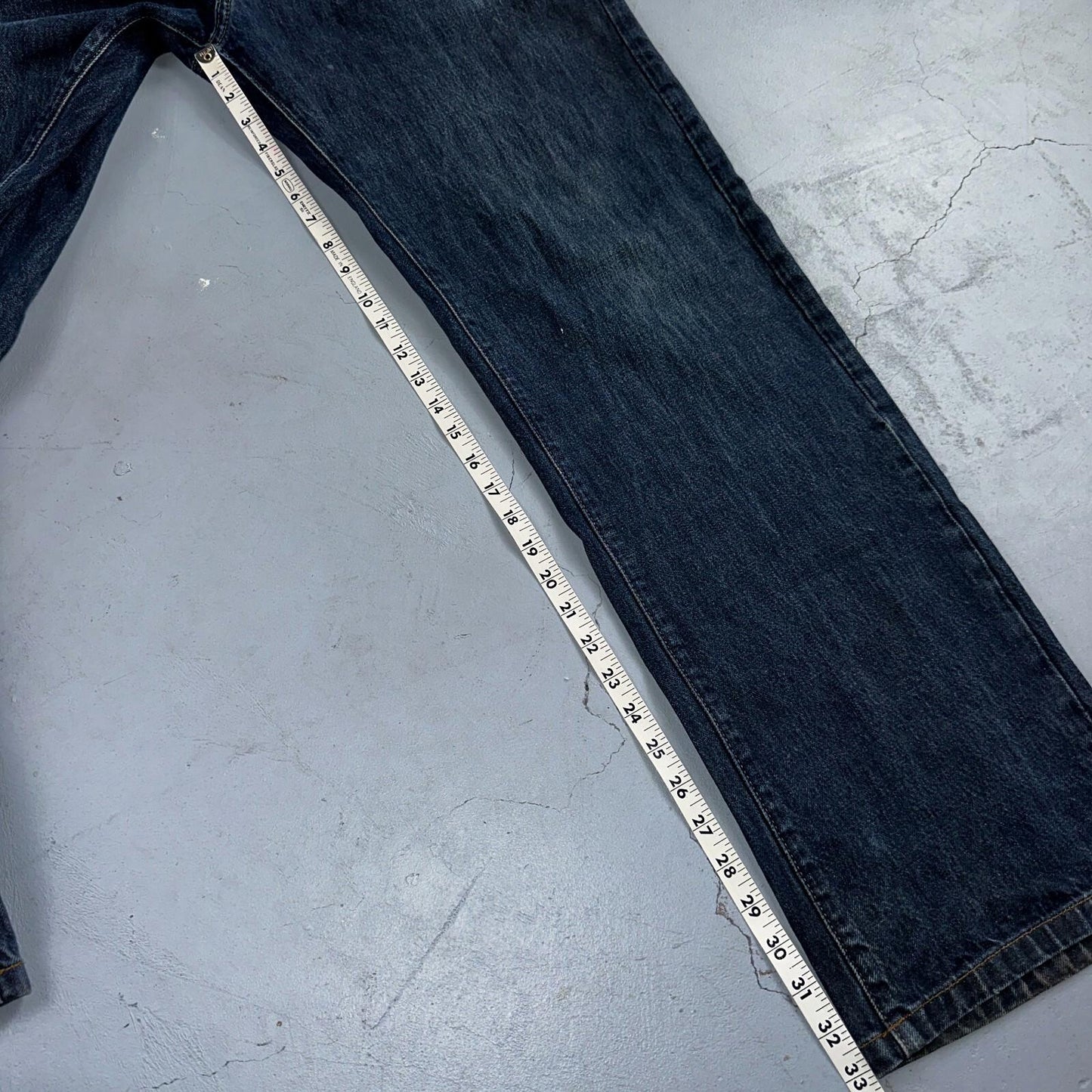 Patagonia Regular Straight 35x33 Organic Cotton Dark Denim Blue Jeans Zipper Fly