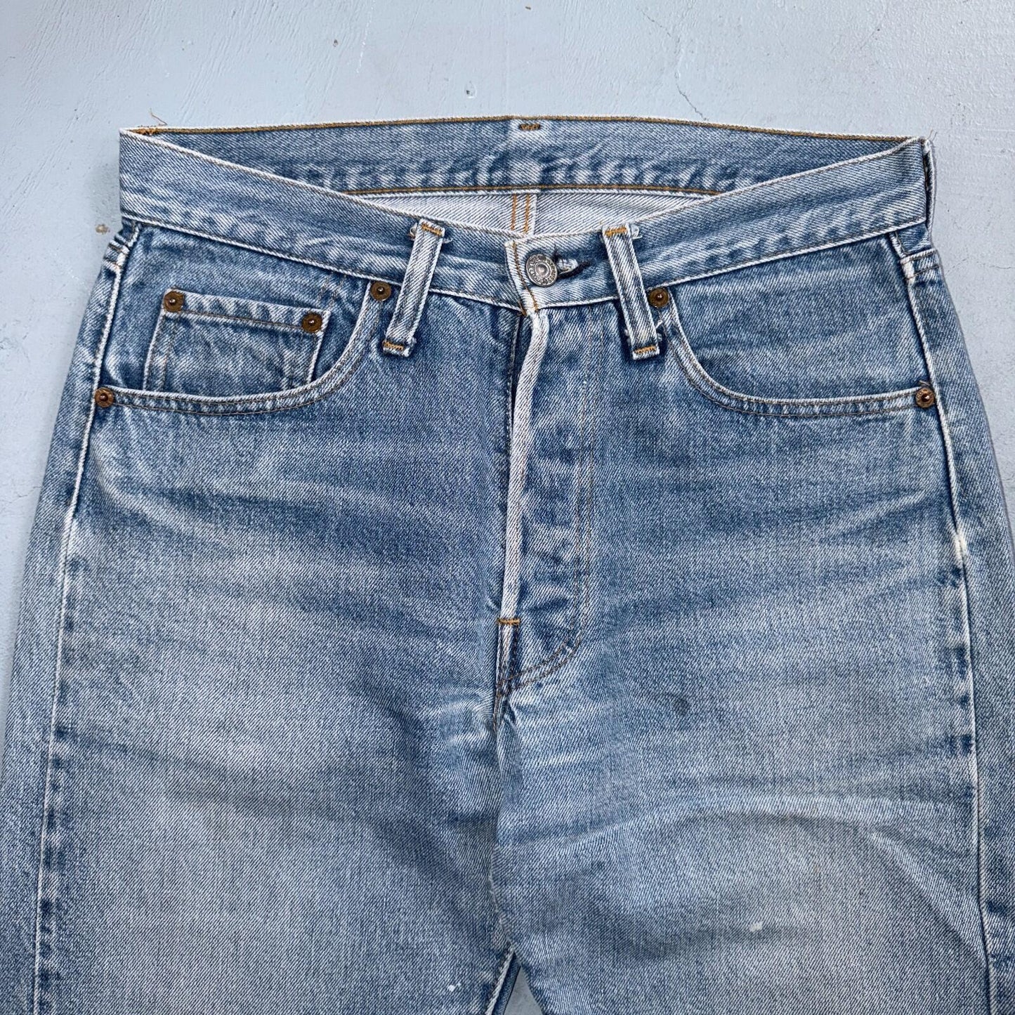 Levis 501 Vintage 80s Redline Selvedge USA XX Jeans Light Wash 30x31 Act 29x27