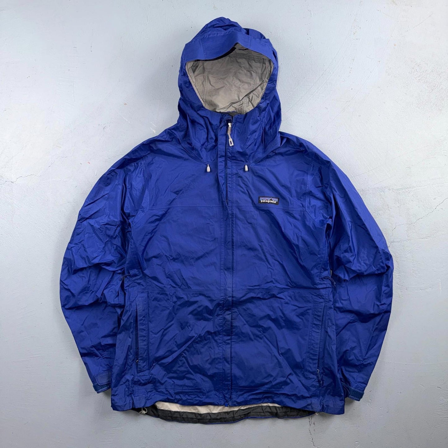 Patagonia Womens Purple Zip Up Windbreaker Hooded Shell Jacket Size L