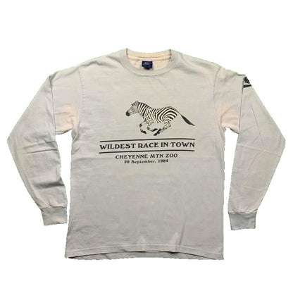 Vintage Nike T Shirt USA Rare 1984 Running LS 80s Zebra Wild Race Cheyenne Zoo