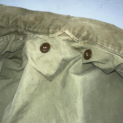 Vintage Military Jacket Green Button Up Vietnam Era 60s 70s M65 M1951 Parka