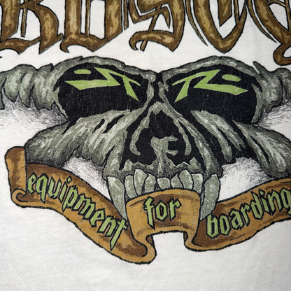 VTG 80s Rusty Surf Single Stitch Skate Skull TShirt XL Rare Promo Heavy Metal