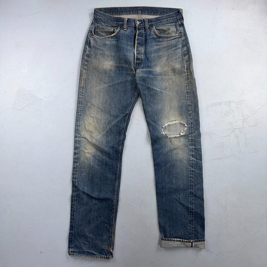 Levis 501 Vintage 70s SS Redline Selvedge USA XX Jeans Med Wash 35x40 Act 32x34