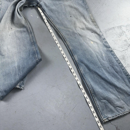 Levis 517 Vintage 80s USA Orange Tab Bootcut Flare Blue Jeans Talon Act 36x30