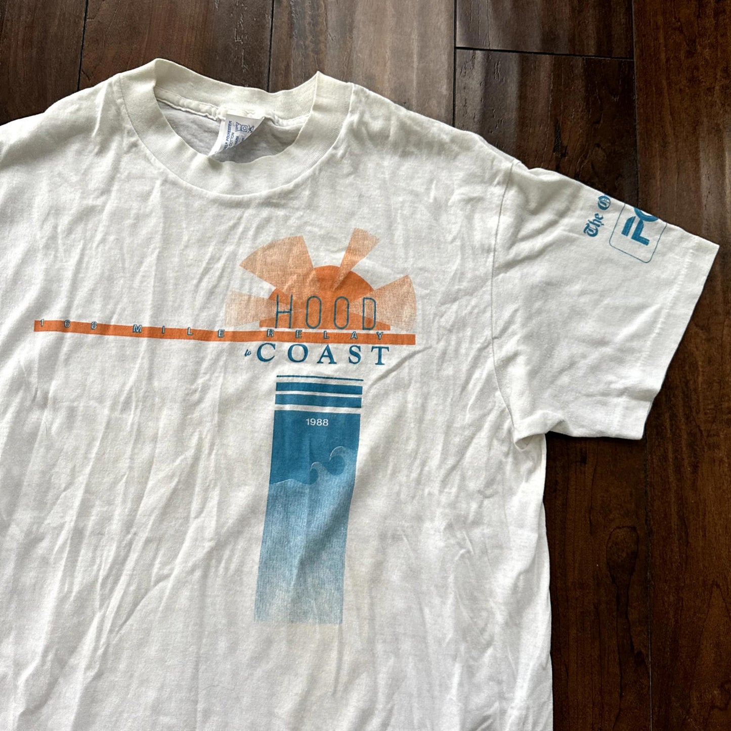 Oregon Coast Vintage T Shirt Oregonian News Rap Running Basic Cool 80s TeeJays