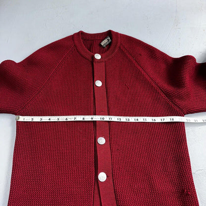 Meister Sweater M Women’s Wool Austria Pullover Red V Neck Vintage Cardigan 60s