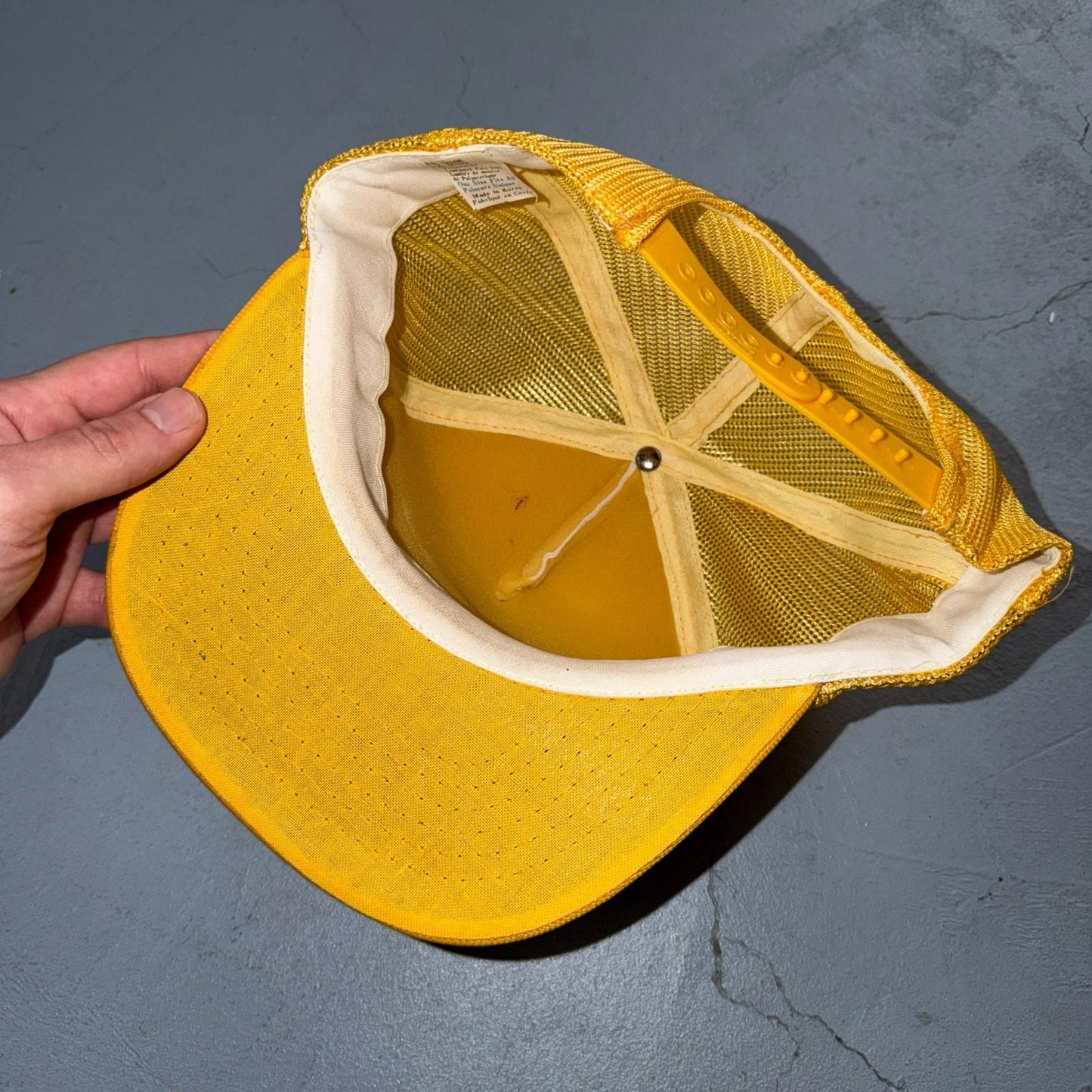 Pine Valley California VTG Hat Baseball Cap Snapback Trucker Yellow Trees 1980s
