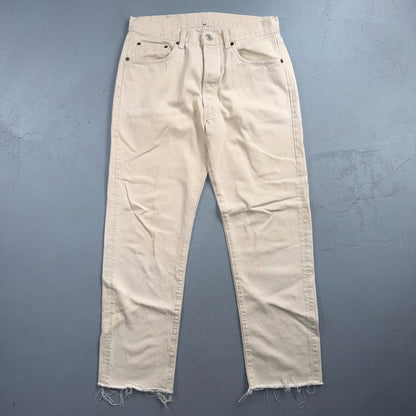 Levis 501 Vintage 80s USA XX Straight Leg Jeans White Light Wash 33x30 Act 31x28