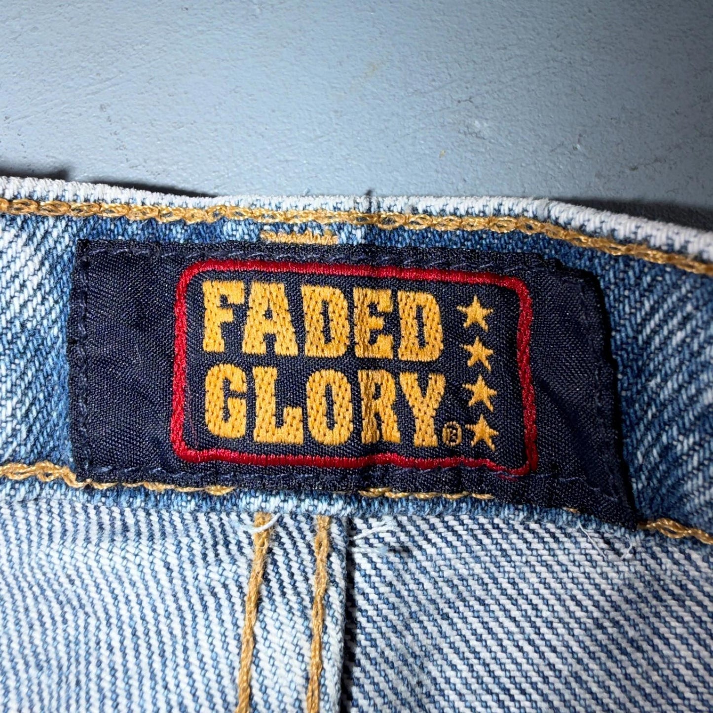 Vintage Y2K Faded Glory Jeans Womens 12 Light Blue Classic Fit USA 29x29 Skinny