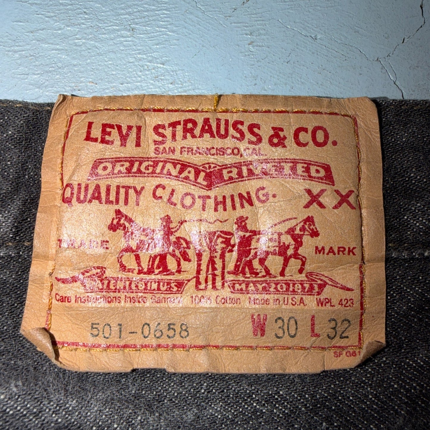 Levis 501 Vintage 80s USA XX Straight Leg Jeans Black Light Wash 30x32 Act 29x31