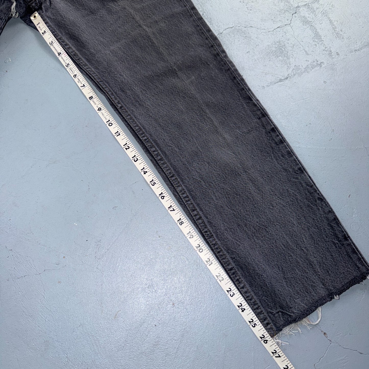 Levis 501 Vintage 80s USA XX Straight Leg Jeans Black Light Wash 30x32 Act 28x26