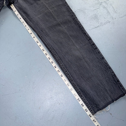 Levis 501 Vintage 80s USA XX Straight Leg Jeans Black Light Wash 30x32 Act 28x26