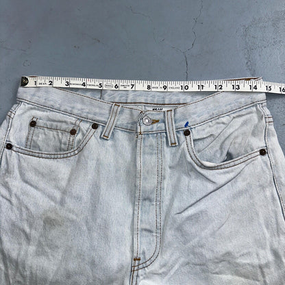Levis 501 Vintage 90s USA XX Straight Leg Jeans Blue Light Wash 32x34 Act 29x26