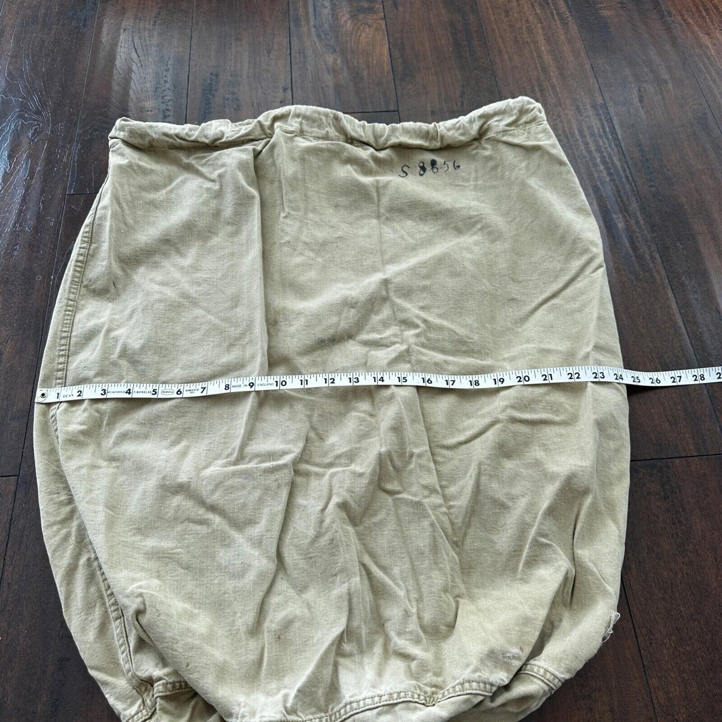 VTG WWII Canvas Garment Laundry Bag Rare Military Denim 1940s 40s 50s Stencil