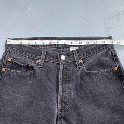 Levis 501 Vintage Y2K 90s XX Straight Leg Jeans Black Med Wash 29x34 Act 28x31