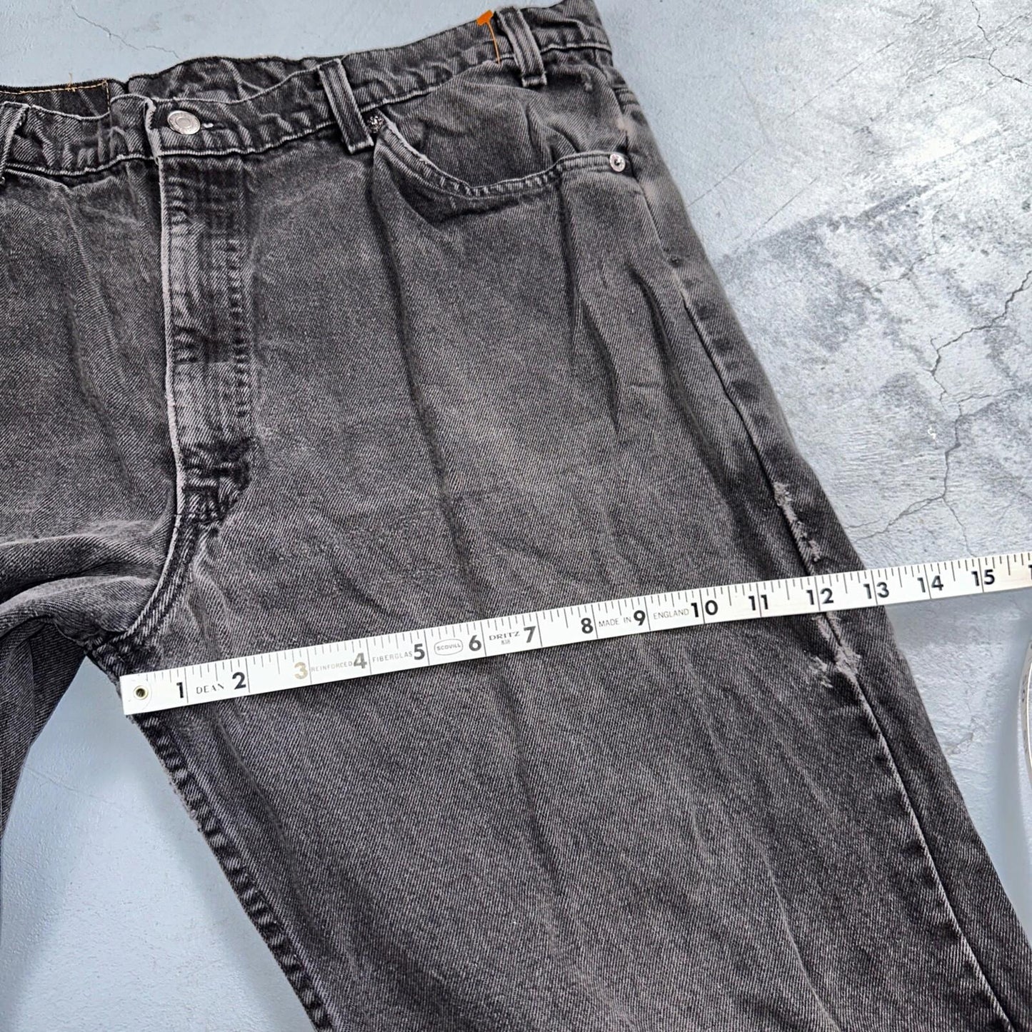 Levis 550 Vintage 90s USA Orange Tab Jeans 38x32 Black Med Wash 501 Act 36x31