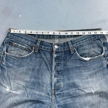 Levis 501 Vintage Y2K XX Straight Leg Jeans Blue Med Wash 34x34 Act 32x29