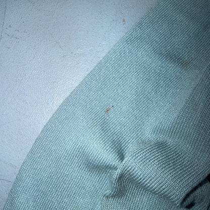 VTG Pringle of Scotland Cashmere Wool Crewneck Sweater Blue Made In Scotland 70s