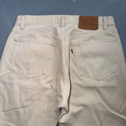 Levis 501 Vintage 80s USA XX Straight Leg Jeans White Light Wash 33x30 Act 31x28