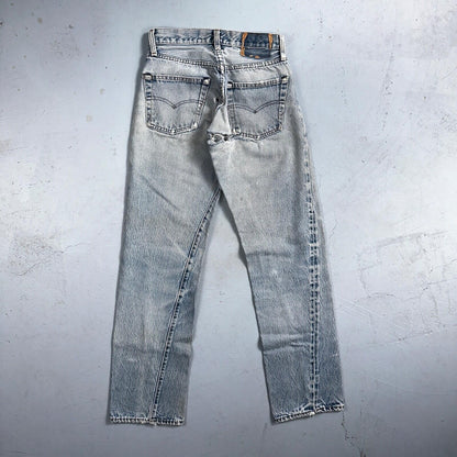 Levis 501 Vintage 80s Redline Selvedge USA XX Jeans Light Wash 27x34 Act 25x29