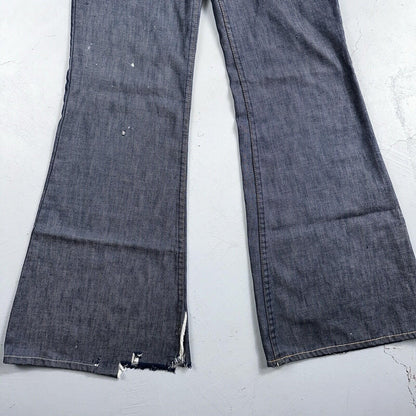 Levis 684 Orange Tab VTG Big Bell Dark Wash Bell Bottom Flare Jeans Sz 29x32