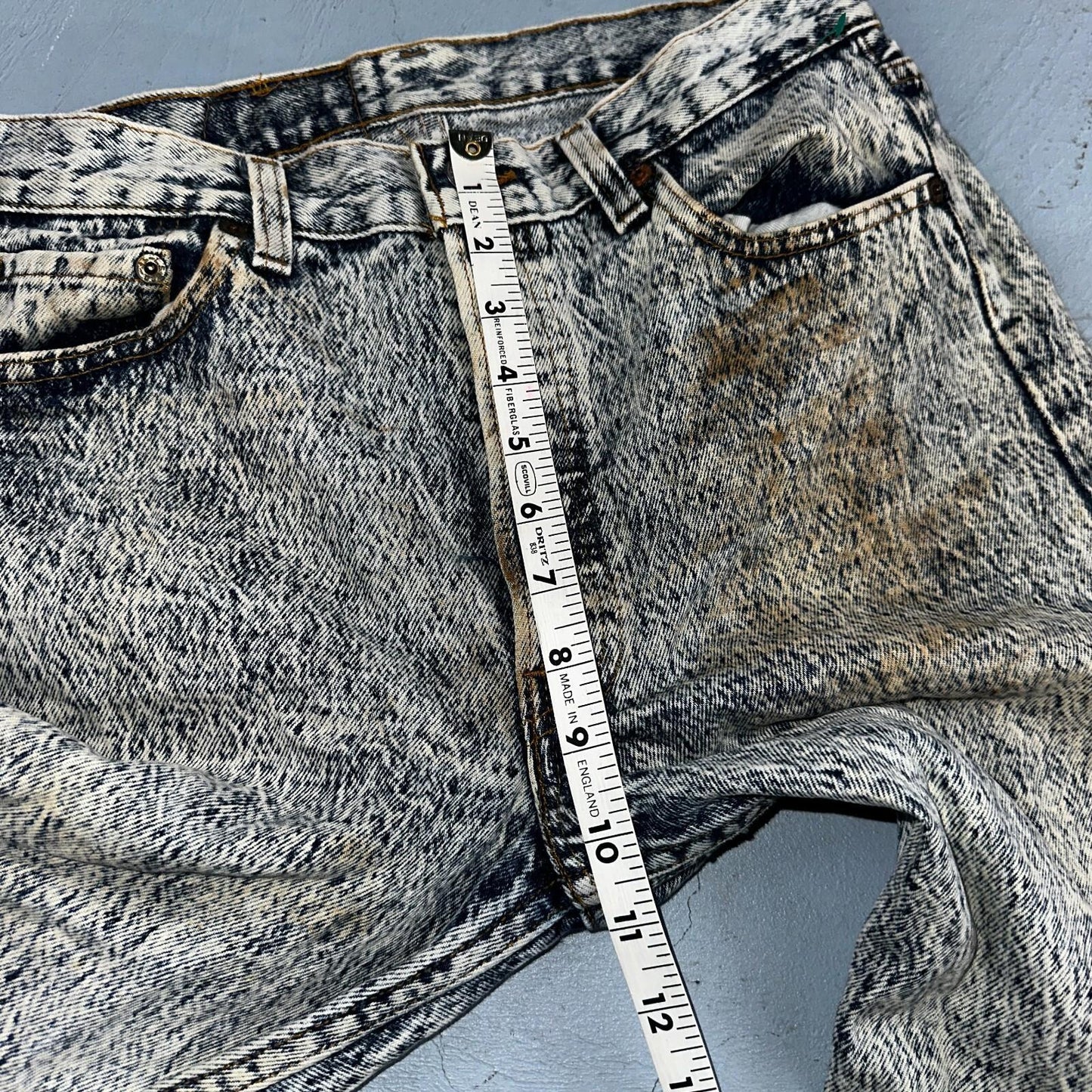 Levis 501 Vintage 80s USA XX Straight Leg Jeans Blue Acid Wash 30x34 Act 28x32