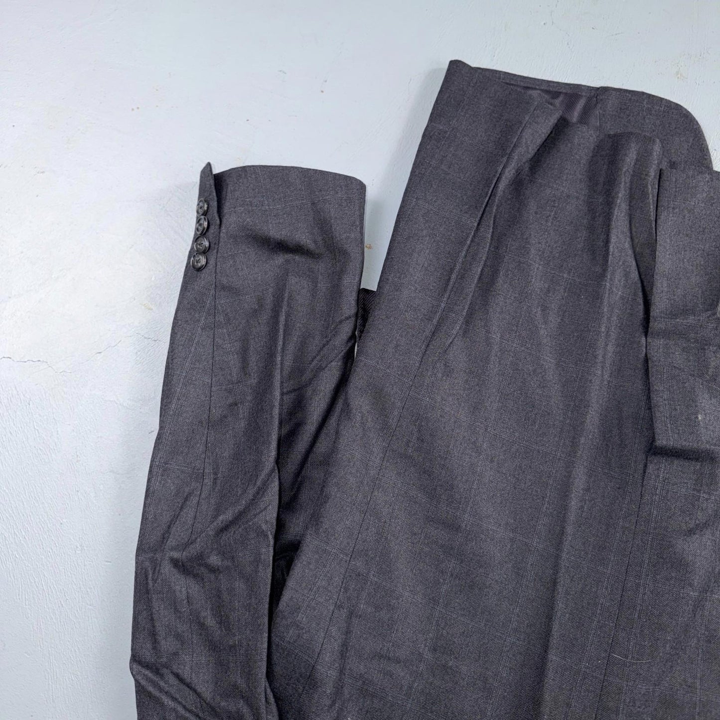 Hart Schaffner Marx Blazer Mens 40 Gray Button Sport Coat Jacket USA