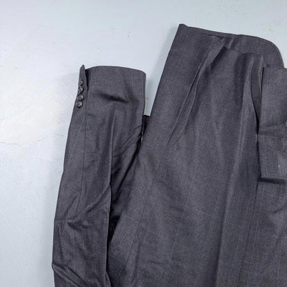 Hart Schaffner Marx Blazer Mens 40 Gray Button Sport Coat Jacket USA